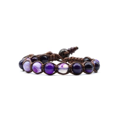 Kenshò Bracciale Agata Viola Striata -A854