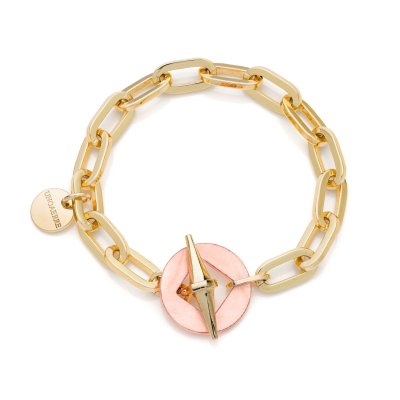 Unoaerre Bracciale Catena Dorata e Madreperla Rosa JOYA -2429