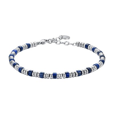 Luca Barra Bracciale Uomo con Pietre Blu -BA1642