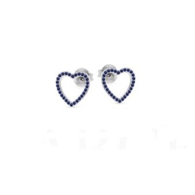 Argento 925 Orecchini con Cuore Blu -AS1173A