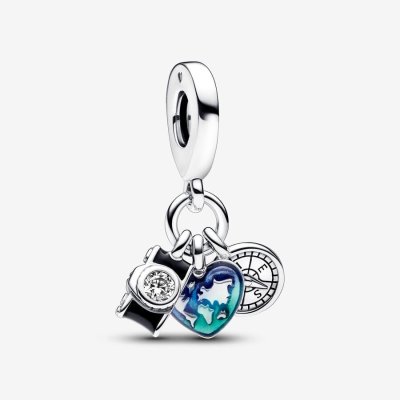 Pandora Charm Fotocamera, cuore e bussola -792703C01