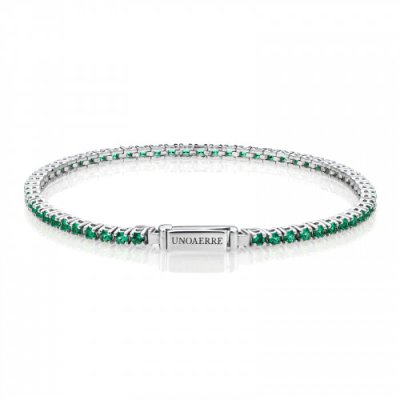 Unoaerre bracciale in argento TENNIS Verde -6030