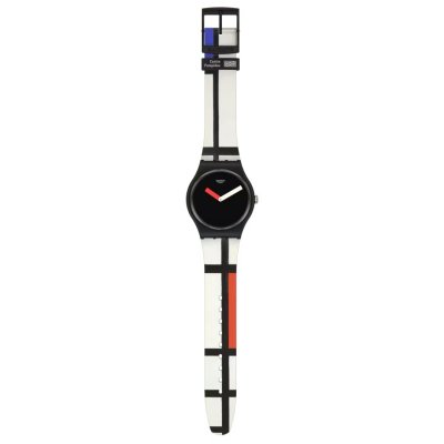 Swatch x Centre Pompidou Red, Blu and White by Piet Mondrian-SUOZ344 - gioielleria fashion