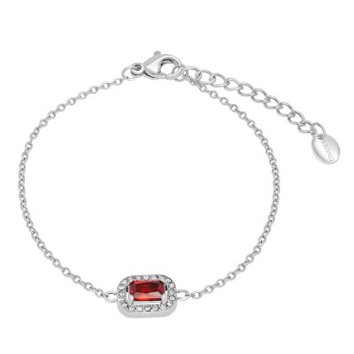 Brand Bracciale Crstallo Rettangolare Rosso -14BR032R