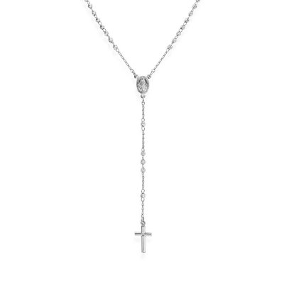 Amen Rosario Classico Argento Diamantato -CRO30B