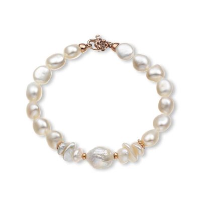 Mikiko Bracciale in Argento e Perle -MB7447A3FDBI999