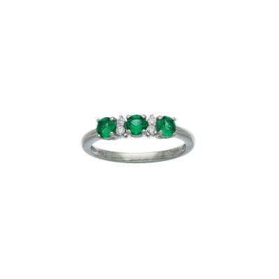 Anello Trilogy Verde in Oro 18 kt -AA2626