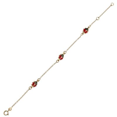 Bracciale con Coccinelle in Oro 18 kt -AA2655