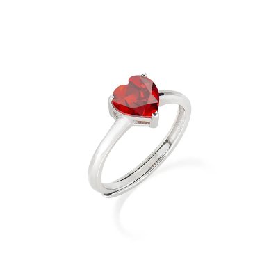 Amen Anello "Cuore" in Argento e Zircone -RSHBRZ6-2