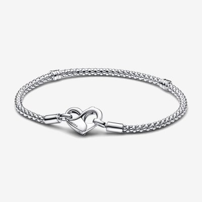 Pandora Bracciale Maglia Geometrica con Chiusura a Cuore -592453C00-18