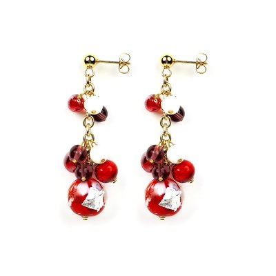 Antica Murrina Orecchini Brigitte Chain Rosso -OL3BAI2511