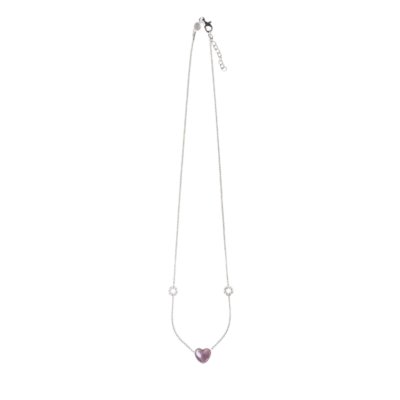 Vetro di Murano Argento Collana Sweet Rosa-GMA012.07