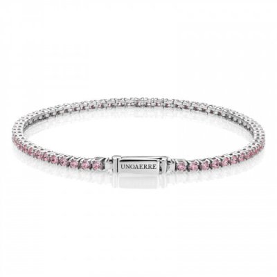 Unoaerre bracciale in argento Tennis rosa -6034