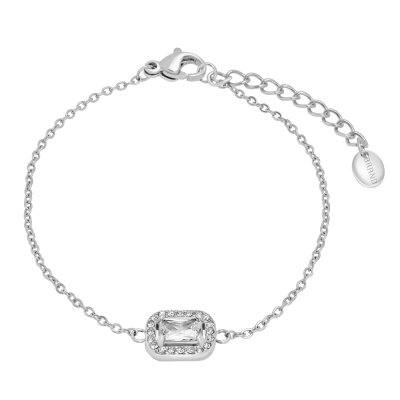 Brand Bracciale Cristallo Rettangolare Bianco -14BR2032W