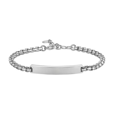 Luca Barra Bracciale Uomo con Piastra Personalizzabile -BA1092