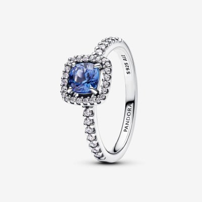 Pandora Anello Punto Luce Quadrato Blu -193555C01