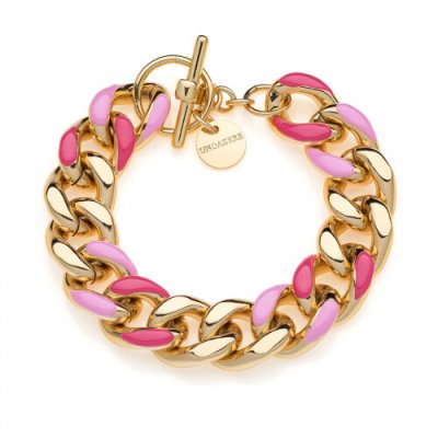 Unoaerre Bracciale Groumette con Smalto Fucsia e Rosa -2101