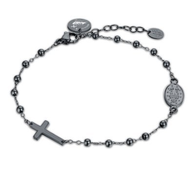 Brand Bracciale Rosario Nero Uomo -18BR017N-L