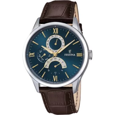 Festina Orologio Blu con Cinturino in Pelle -F16823/A