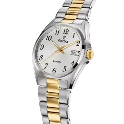 Festina Orologio Classico Bianco e Dorato -F20554/1