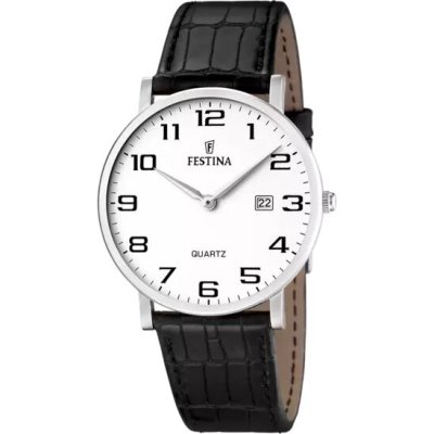 Festina Orologio Bianco con Cinturino in Pelle -F16476/1