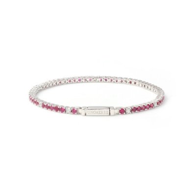 Unoaerre Bracciale Tennis Bianco e Fucsia -6541