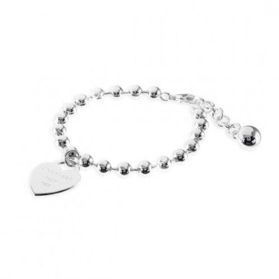 Unoaerre Bracciale argentato con cuore e sfere Donna -1315