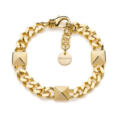 Unoaerre Bracciale dorato Piramidi Donna -2119