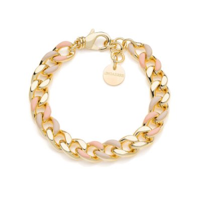 Unoaerre Bracciale Groumette Smalto Beige e Arancio Donna -2311