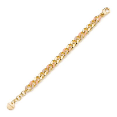 Unoaerre Bracciale Groumette Smalto Beige e Arancio Donna -2311