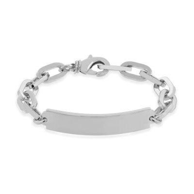 Unoaerre Bracciale catena forzatina con targa Uomo -2503