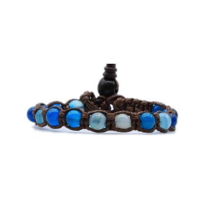 Kenshò Bracciale Agata Blu Striata -A613