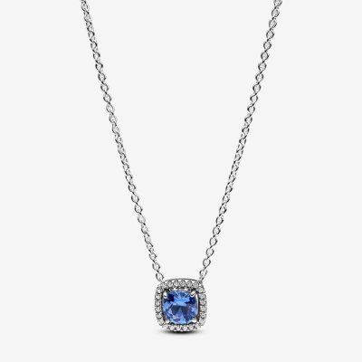 Pandora Collana Punto Luce Quadrato Blu -393560C01