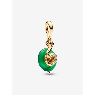 Pandora Charm Pendente Serpente Vetro di Murano verde -763617C01