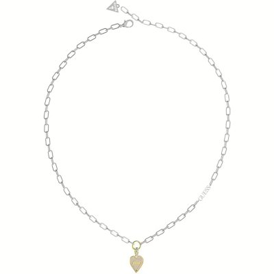 Guess Collana Acciaio Cuore Gold Zirconato -JUBN03249JWYGRH