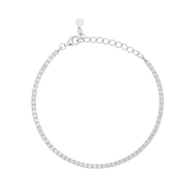 Dilvdò Bracciale Tennis Silver White -BRTCBB2