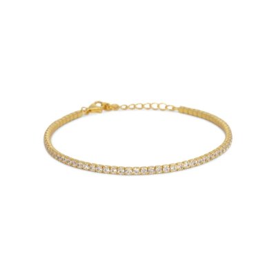 Dilvdò Bracciale Tennis Gold White -BRTCOB2