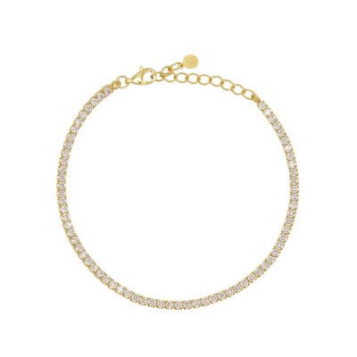 Dilvdò Bracciale Tennis Gold White -BRTCOB2