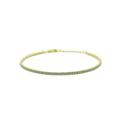 Dilvdò Bracciale Tennis Gold White -BRTCOB