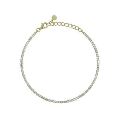 Dilvdò Bracciale Tennis Gold White -BRTCOB