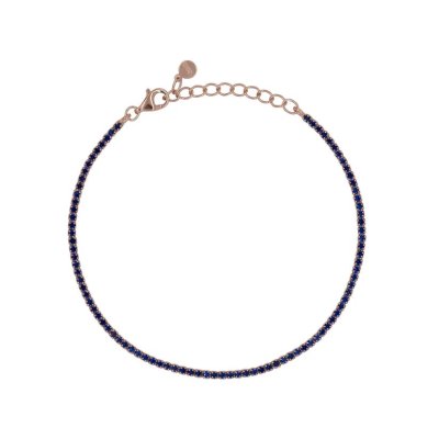 Dilvdò Bracciale Tennis Rosè Blue -BRTCRBL