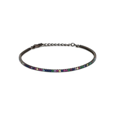 Dilvdò Bracciale Tennis Black Multicolor -BRTCNMCOLOR