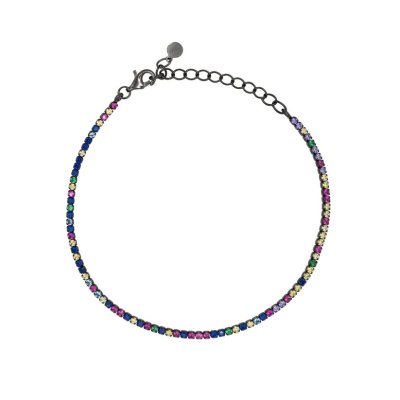 Dilvdò Bracciale Tennis Black Multicolor -BRTCNMCOLOR