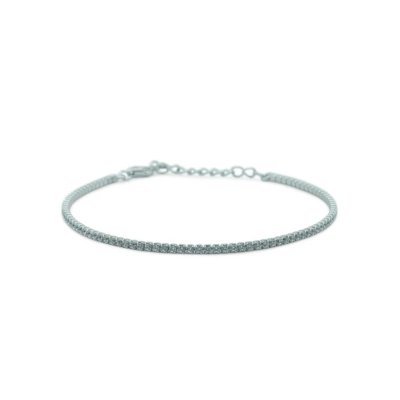 Dilvdò Bracciale Tennis Silver White -BRTCBB