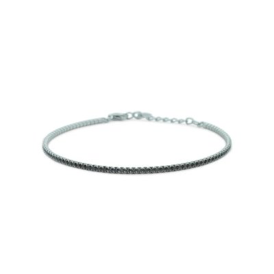 Dilvdò Bracciale Tennis Silver Brown -BRTCBBW