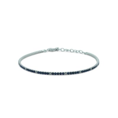 Dilvdò Bracciale Tennis Silver Blue & White -BRTCBBLALT