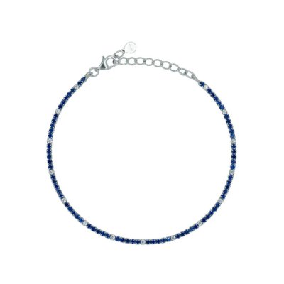 Dilvdò Bracciale Tennis Silver Blue & White -BRTCBBLALT