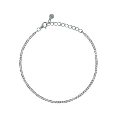 Dilvdò Bracciale Tennis Silver Pink -BRTCBRS