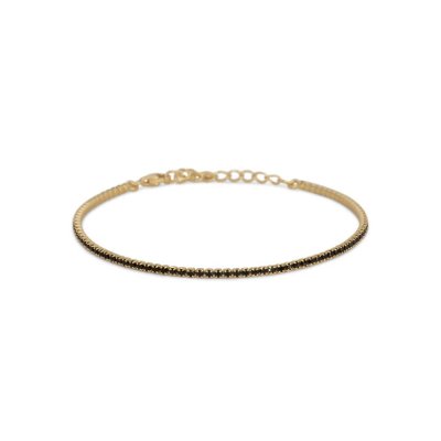 Dilvdò Bracciale Tennis Gold Black -BRTCON