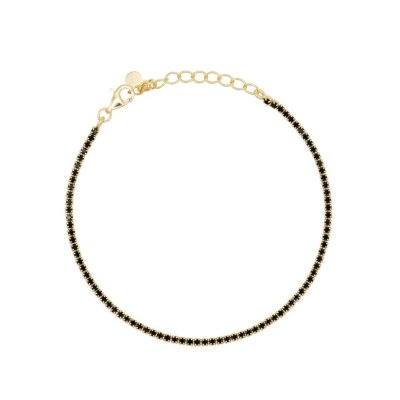 Dilvdò Bracciale Tennis Gold Black -BRTCON